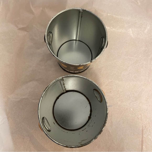 Vintage Halloween Buckets 2 mini pail Black Cat Jack O Lantern pumpkin face 90s - Picture 15 of 16